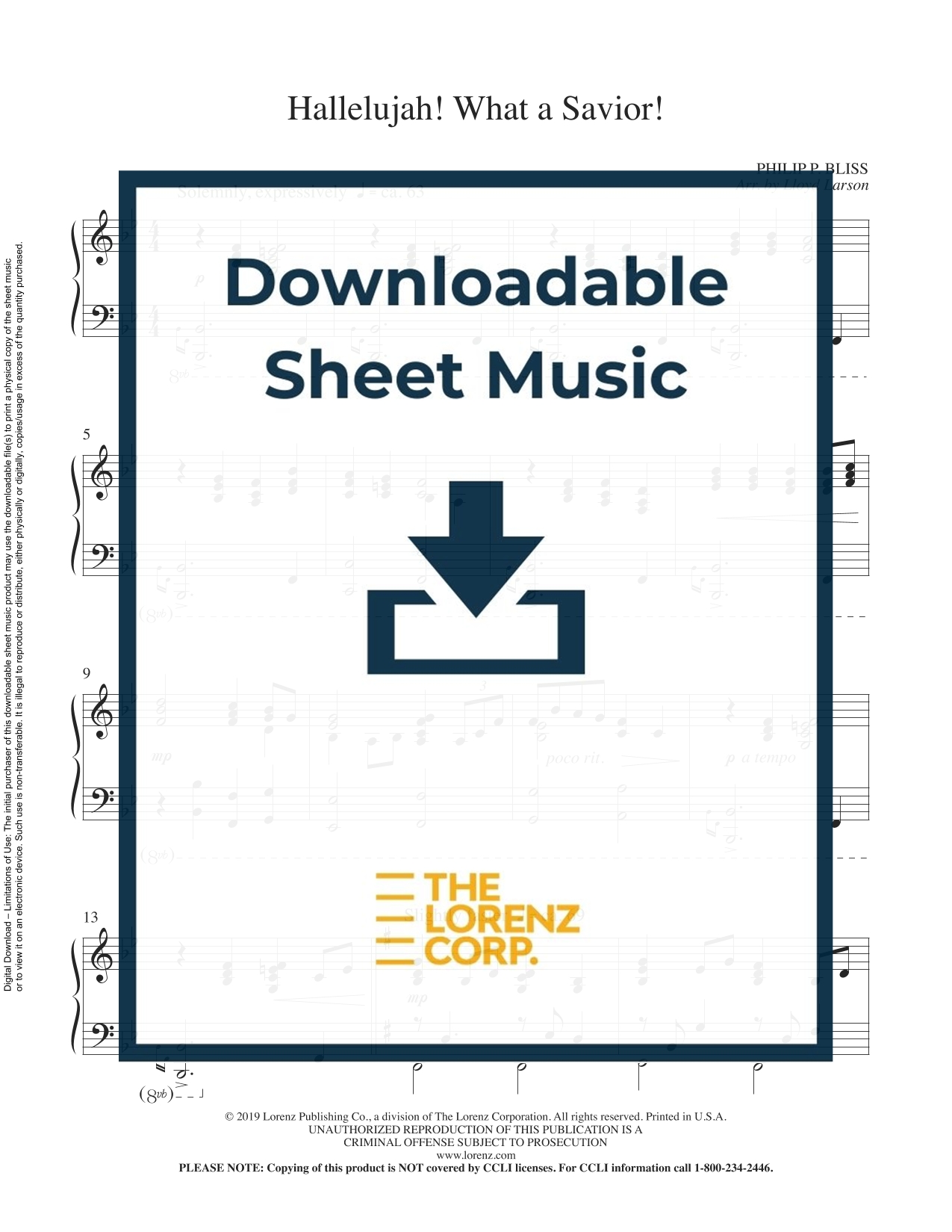 GIA Publications - Hallelujah! What a Savior! - Piano Sheet Music (Digital download) for Free Printable Hallelujah Piano Sheet Music