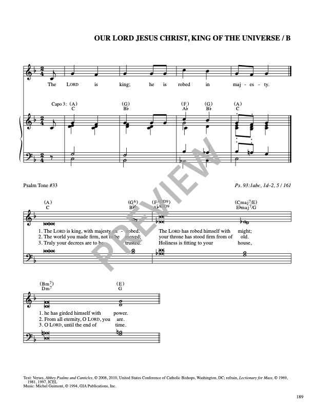 GIA Publications - Our Lord Jesus Christ, King of the Universe B