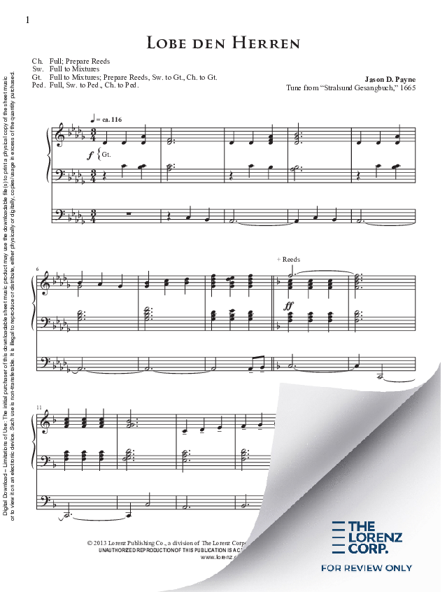 GIA Publications Lobe Den Herren Organ Sheet Music Digital Download gia-publications-lobe-den-herren-organ-sheet-music-digital-download