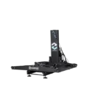 Black Harmar mobility lift featuring a platform and control panel, designed to assist in transporting mobility devices.