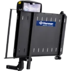 Vertical platform lift with Harmar branding, designed for accessibility.