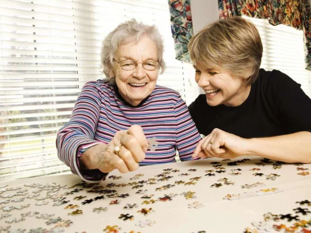 Elderly Woman and Younger Woman