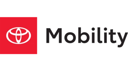 Toyota Mobility logo featuring the Toyota emblem in white on a red square, followed by the word "Mobility" in black text.