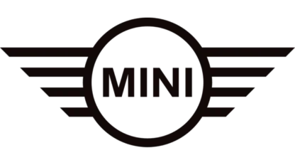 Black MINI logo with a circular design and horizontal wings extending from both sides.