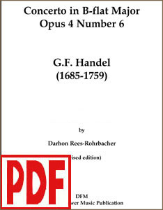 Concerto in B-flat by Handel arranged by Darhon Rees-Rohrbacher PDF Downloads 