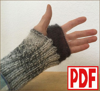 Free  PDF Pattern  for Knitting Fingerless Gloves