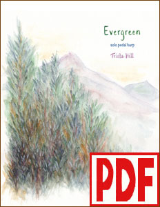 Evergreen for PEDAL harp by Trista Hill PDF Download