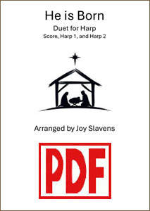 He is Born - harp duet or ensemble PDF Download by Joy Slavens