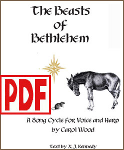 Beasts of Bethlehem for harp and alto voice PDF Download by Carol Wood