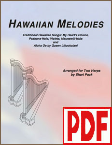 Hawaiian Melodies for two harps by Shari Pack PDF Downloads 