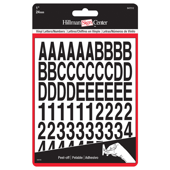 Buy Hillman 847212 1Inch Black Letters & Numbers Kit, 2 Pack
