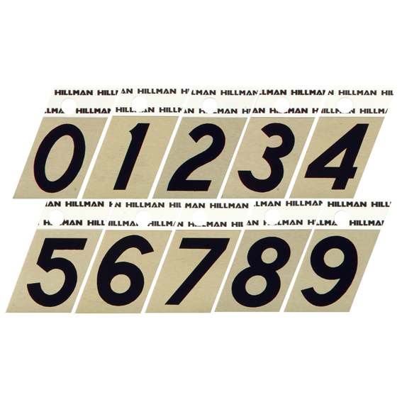 Buy Hillman 1.5Inch Mailbox Numbers Kit, Black On Gold