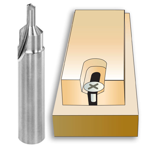 Screw Slot Bits WHITESIDE 82 DEGREE COUNTERSINK SCREW SLOT BIT 1/2 SH X 1/2 LD
