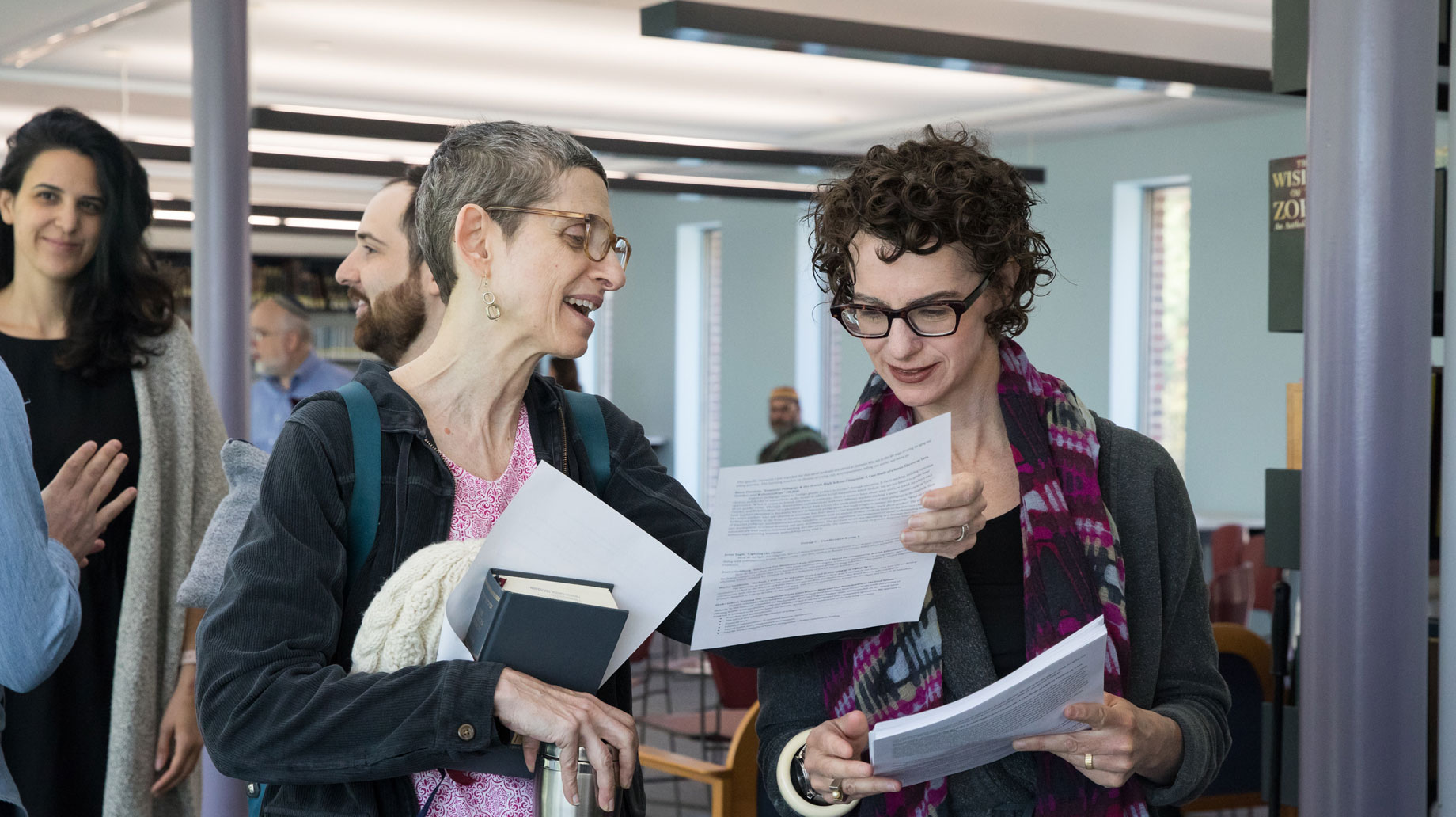 student and professor talking