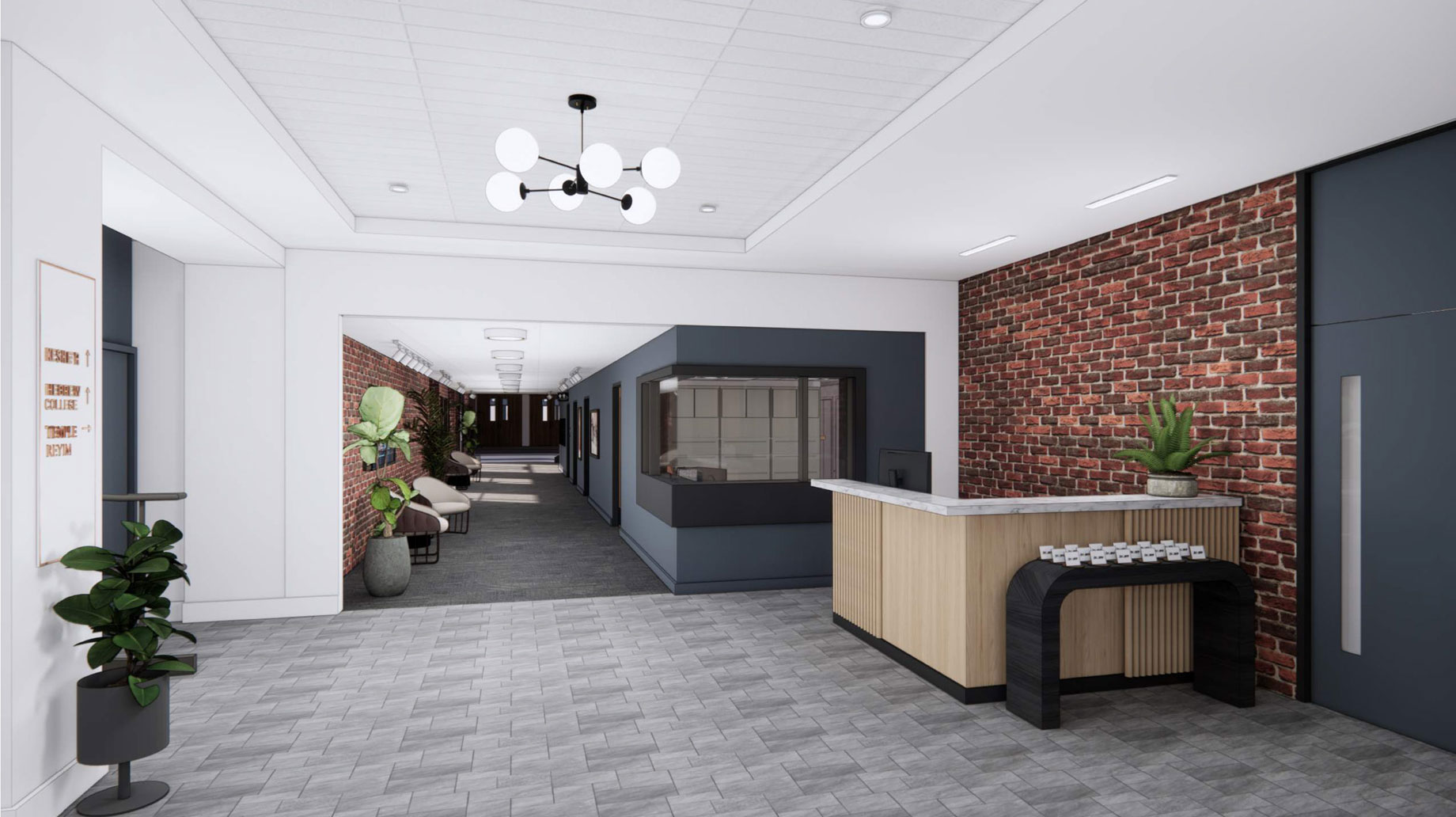 new building lobby rendering