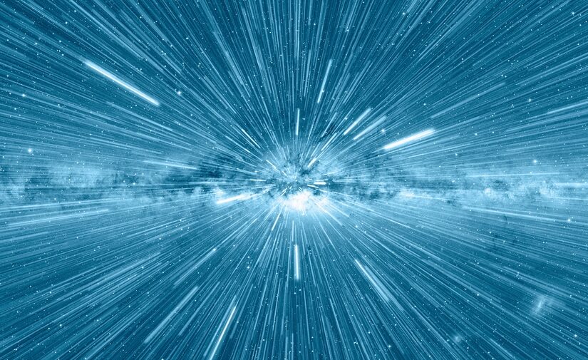 warp speed light background