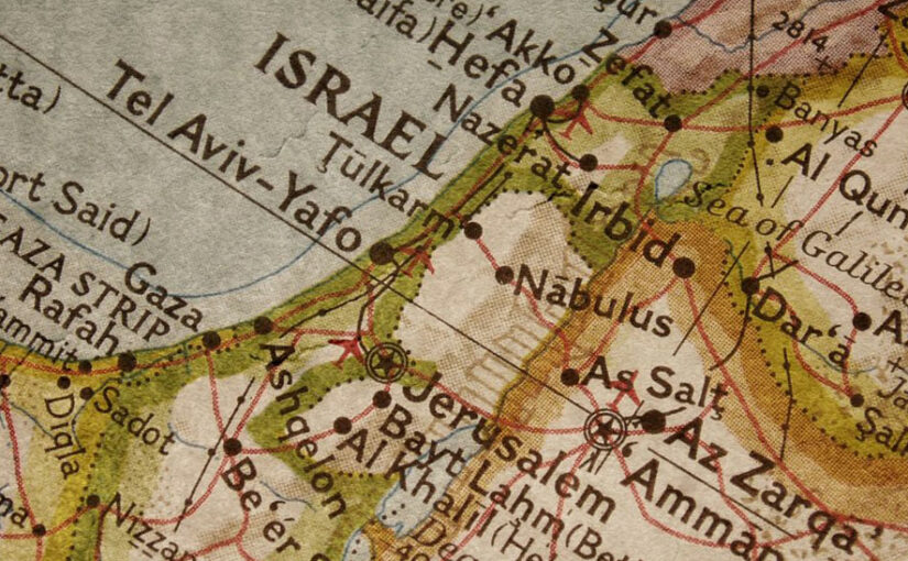 map of Israel and Palestine