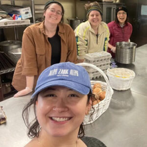 students cooking in HC kitchen