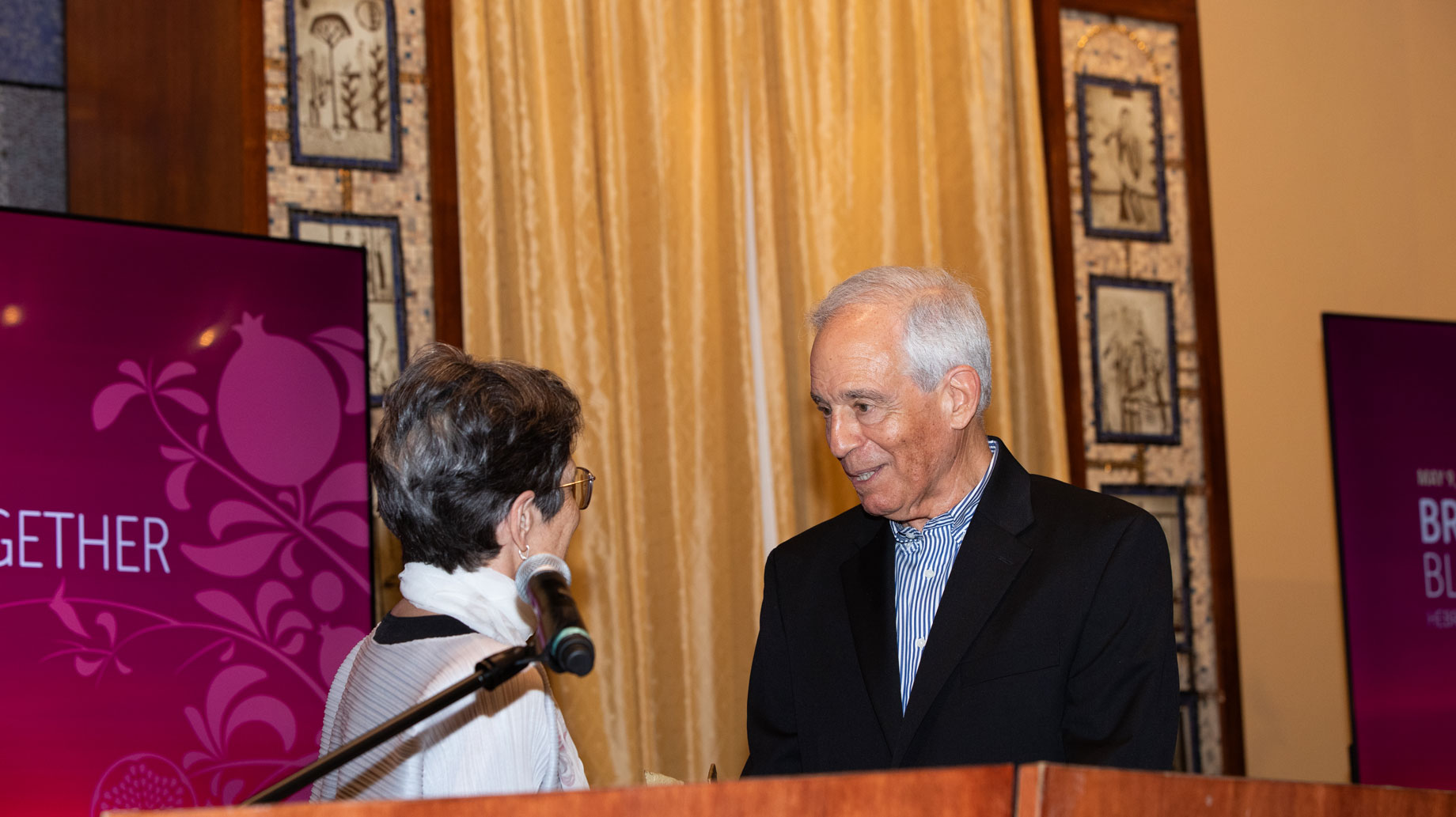 President Anisfeld and honoree Jehuda Reinharz