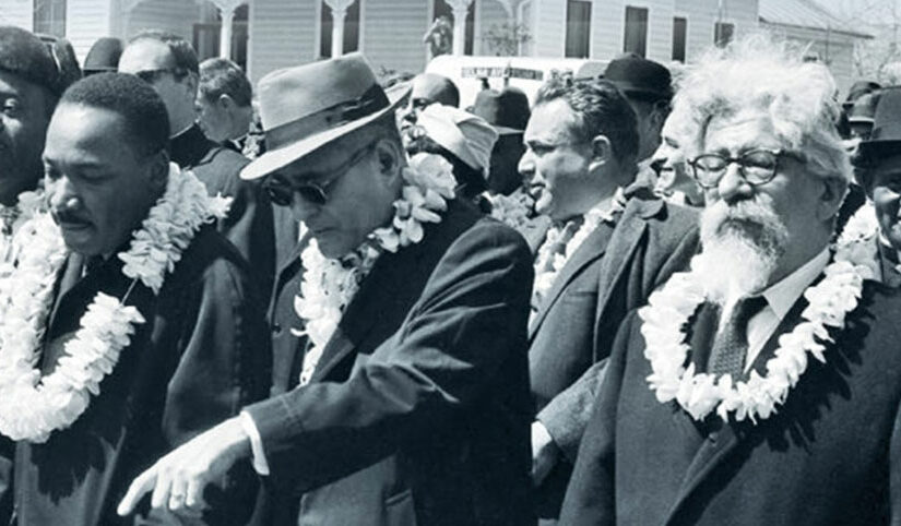 Heshel and MLK marching