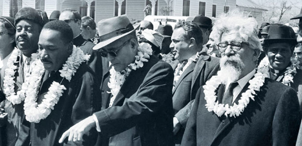 Heshel and MLK marching