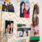 Small 3D pen art - bulletin board with photos and phone.