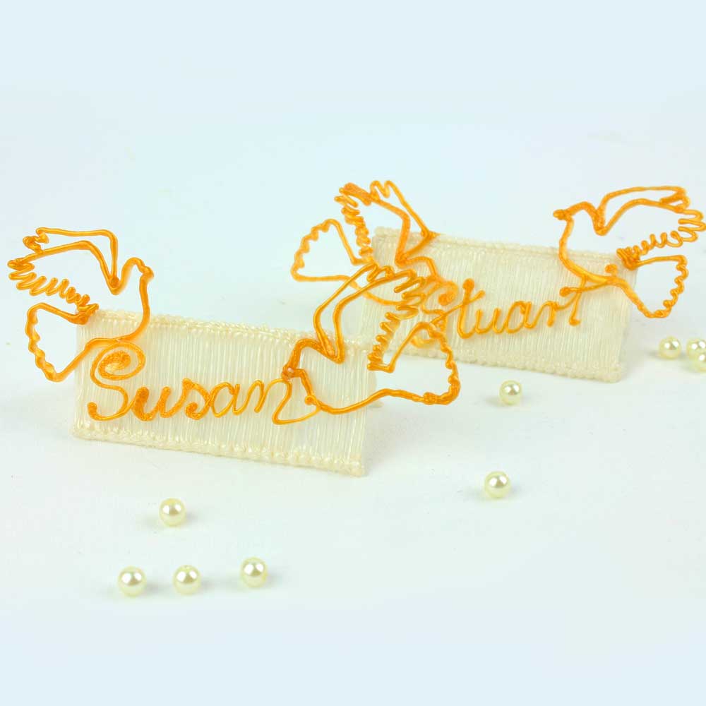 Wedding stencil: bird and word on paper - 3D pen art | 3D Pen Template Stencil