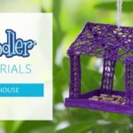 Birdhouse with bird feeder and bird in 3D pen art