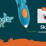 Close-up of 3Doodler Start Skippy, a toy with attached cord - 3D pen art.