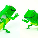 Surfing frog in 3D pen art.