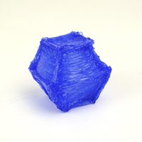 Blue vase sitting on table, 3D pen art. | stencil