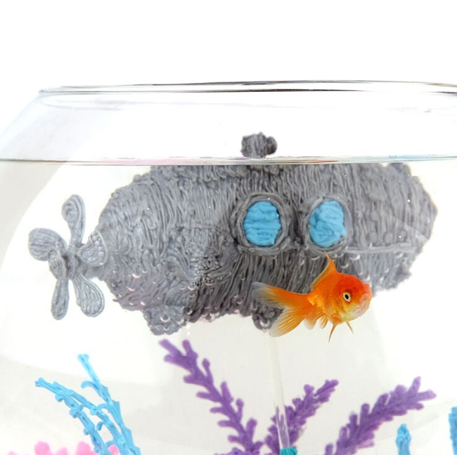 Submarine stencil - fish in bowl with fish inside - 3D pen art | stencil