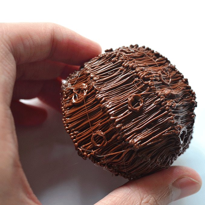 Chocolate donut created with 3D pen
