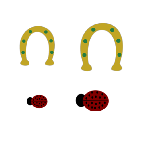 Ladybugs & horseshoe 3D pen art - Luck Charms close-up.