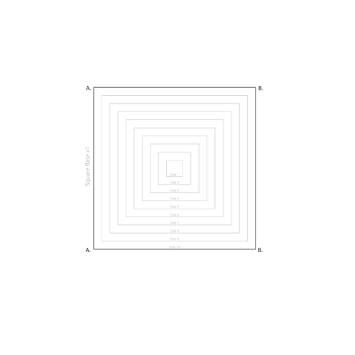 3D pen art: Octahedron stencil with a square and line of lines. | stencil