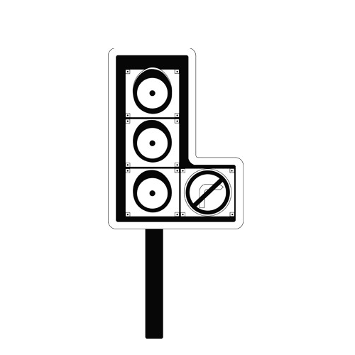 3D pen art: Traffic light with stop sign