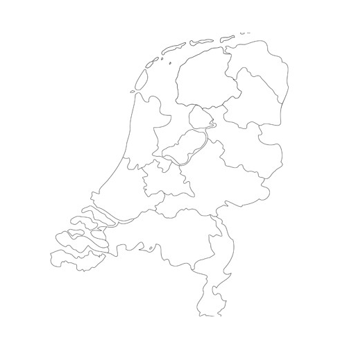 3D pen art: Netherlands map with 3D drawing of country