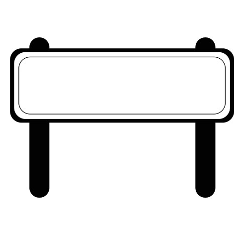 Black & white 3D pen art on road sign.