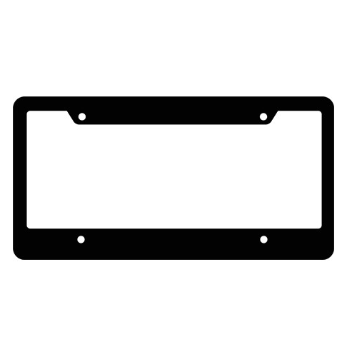 3D pen art: license plate frame, black and white.