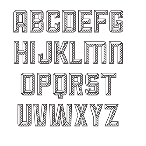 3D pen art with patterned font close-up | stencil