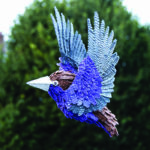 3D pen art of a flying bird with wings