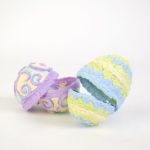 Easter Egg: decorated eggs on white surface, 3D pen art