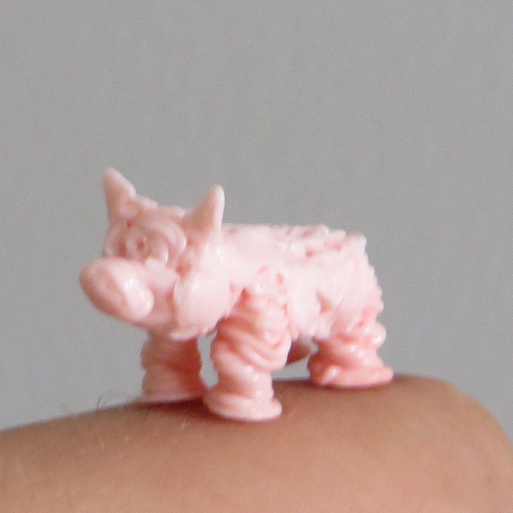 3D pen toy: Thumbpig, a small filament pig on a finger. | 3D Pen Template Stencil
