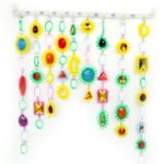 3D pen art: filament bead wall hanging with sunflowers.