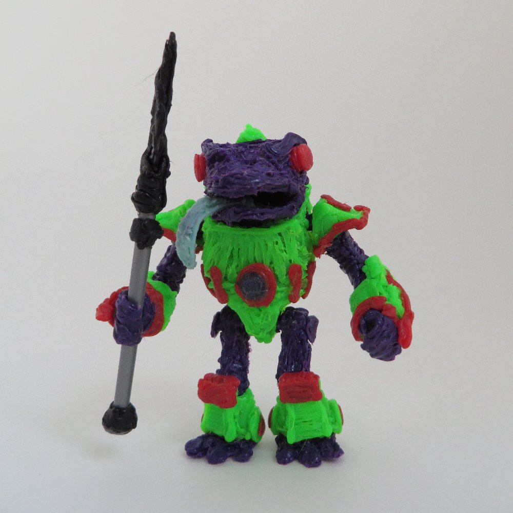 3Doodler Frog Warrior toy with sword - 100% creativity! | 3D Pen Template Stencil