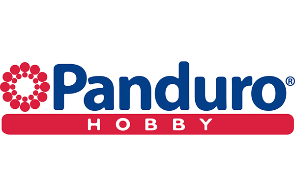 Close-up of Panduro Hobby logo in 3D pen art