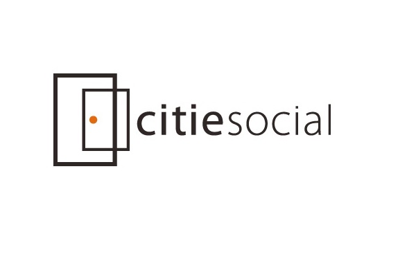 Black and white 3D pen art of Citiesocial logo with square