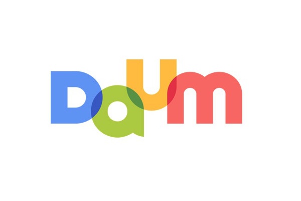 Colorful 3D pen art logo by Daum