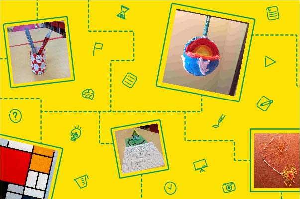 lessons-yellow-BG-02 - 3Doodler Close-up of yellow background 3D pen art with picture bunch