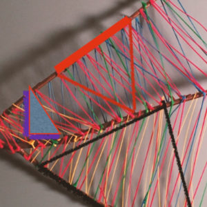 3D pen art: Kite & blue triangle design